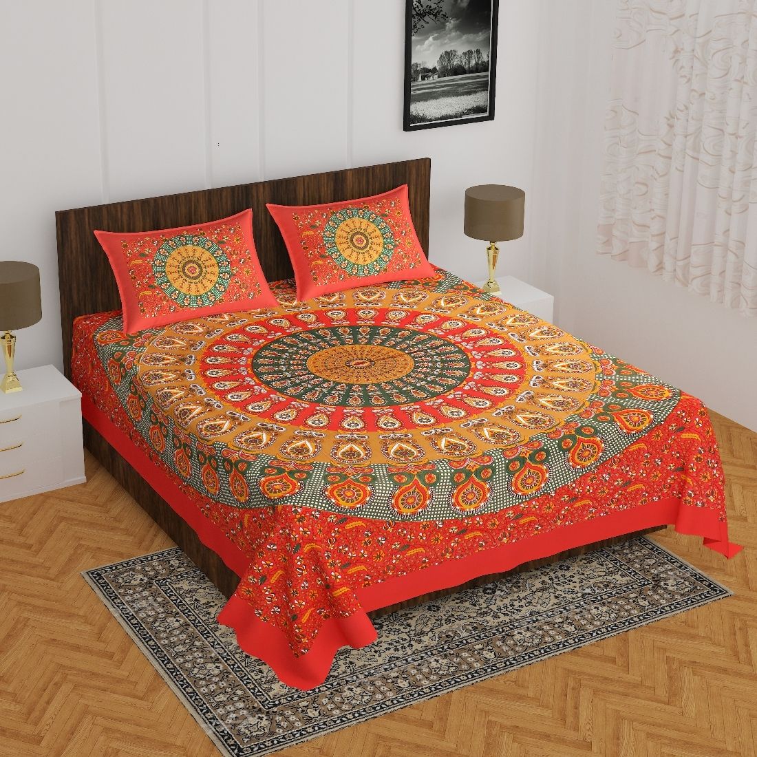 Exclusive Print Double Bed Sheet