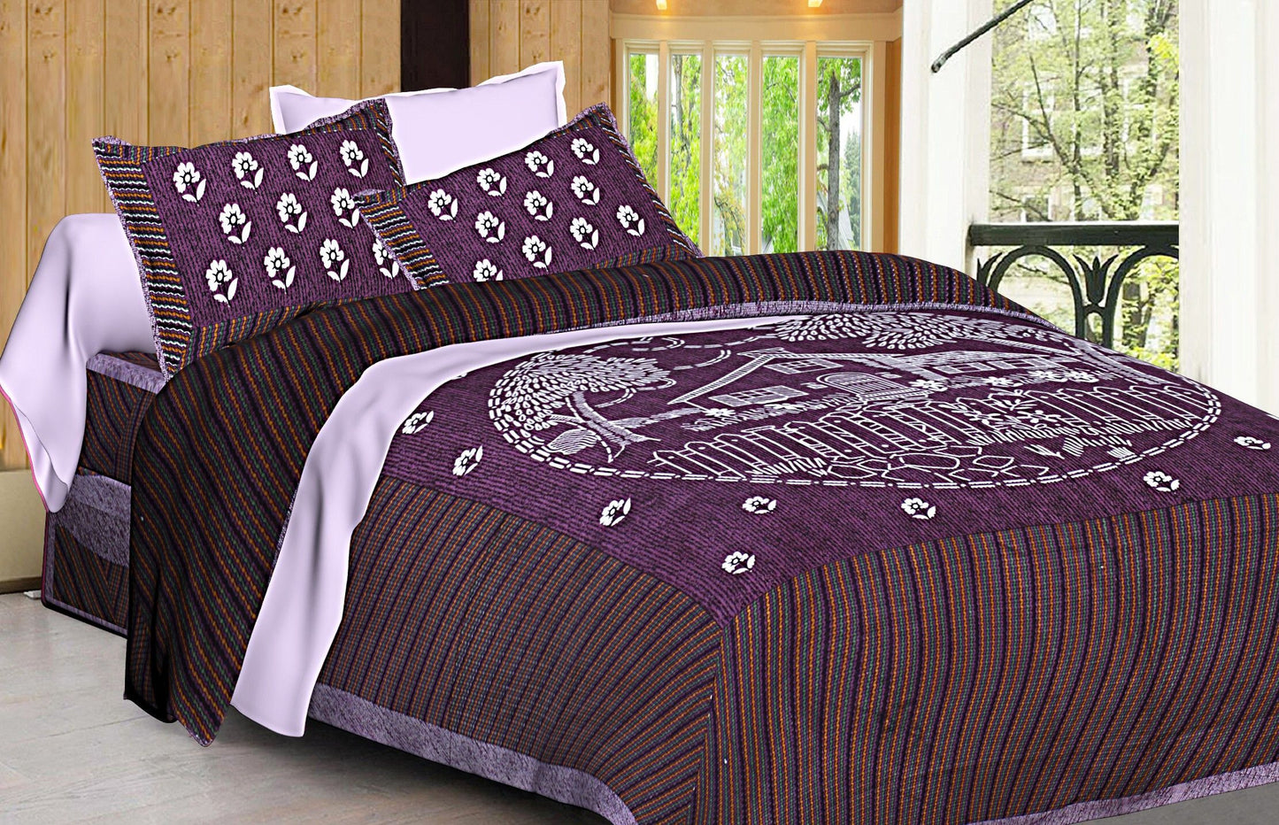 Art Deco Double Bed Sheet