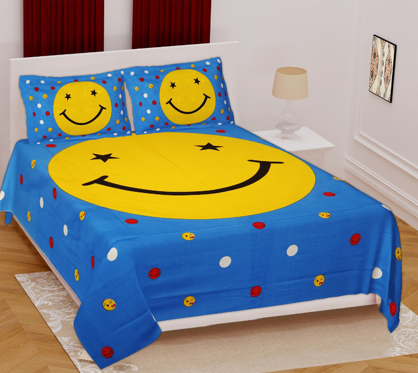 Designer Floral Double Bed Sheet