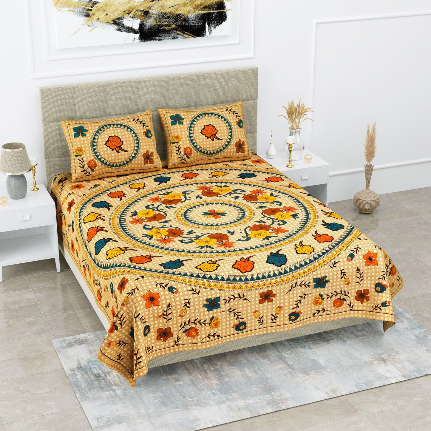 Ethnic Royal Double Bed Sheet