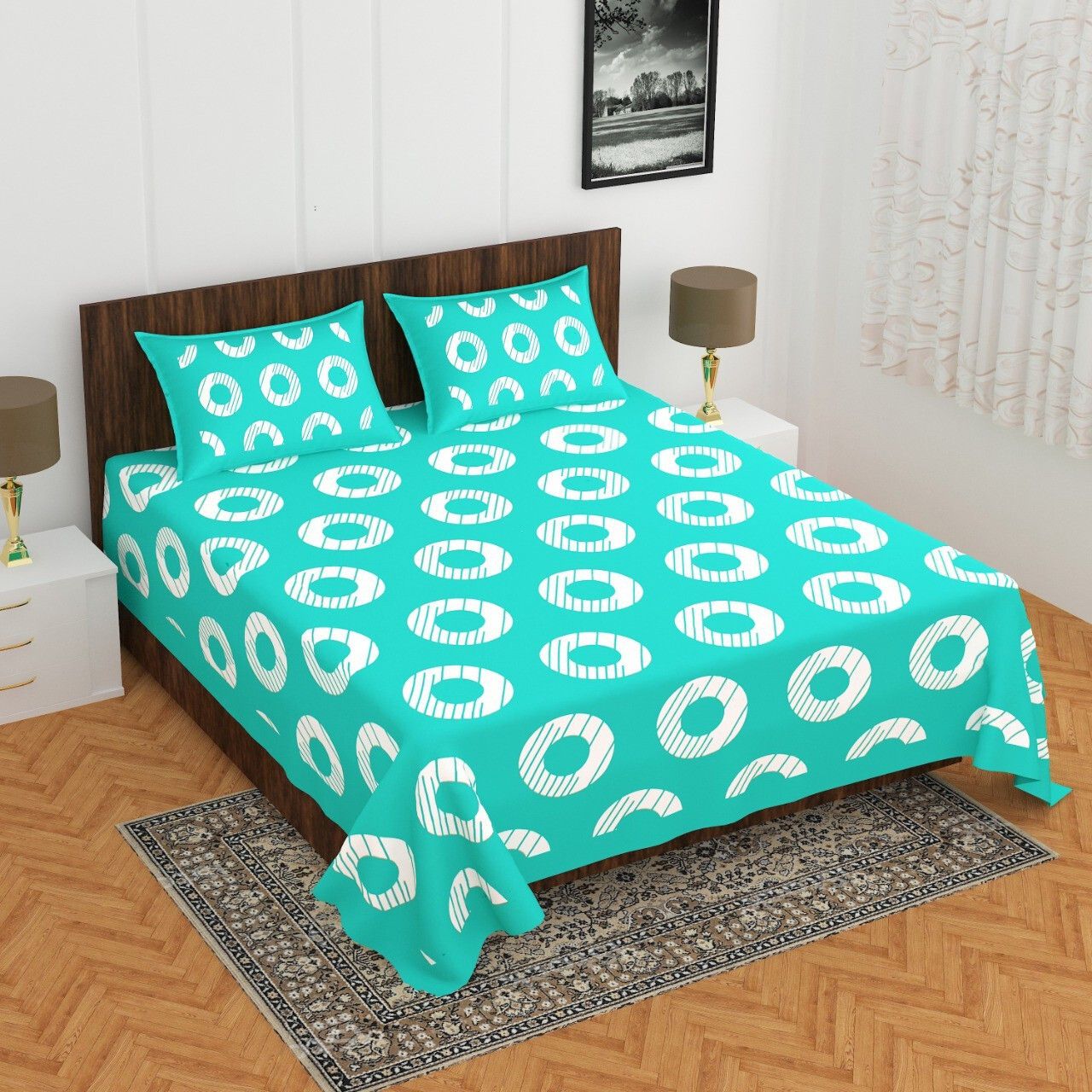 Ornate Style Double Bed Sheet
