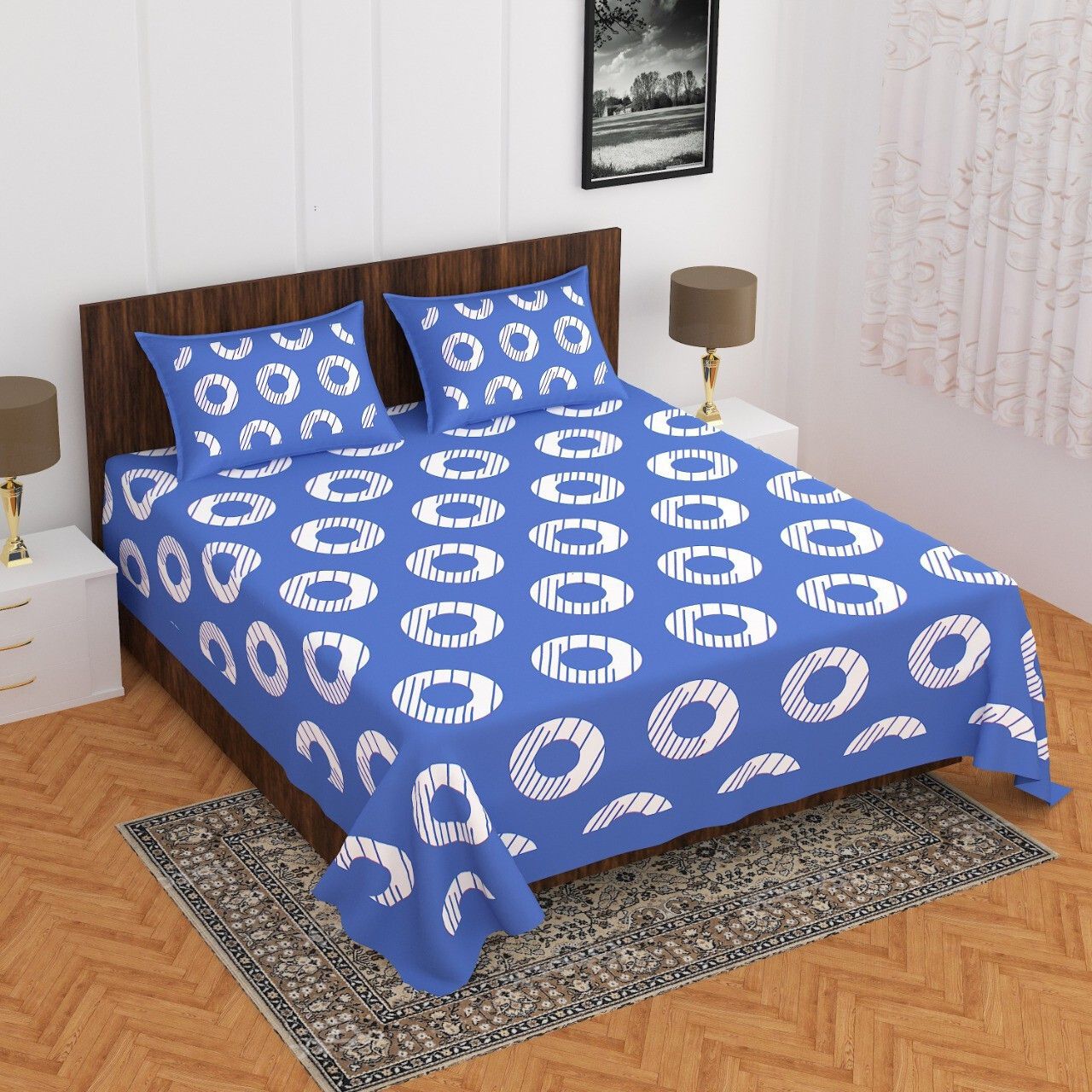 Tribal Motif Double Bed Sheet