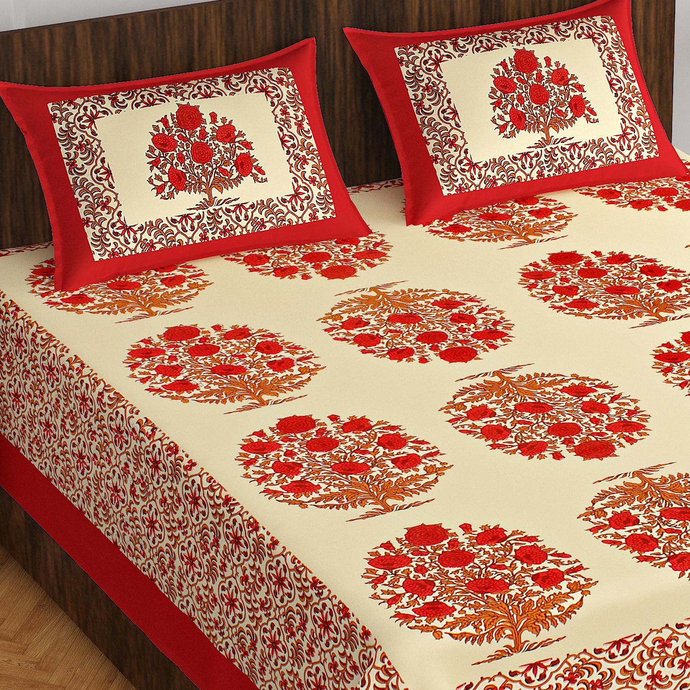 Ethnic Print Double Bed Sheet