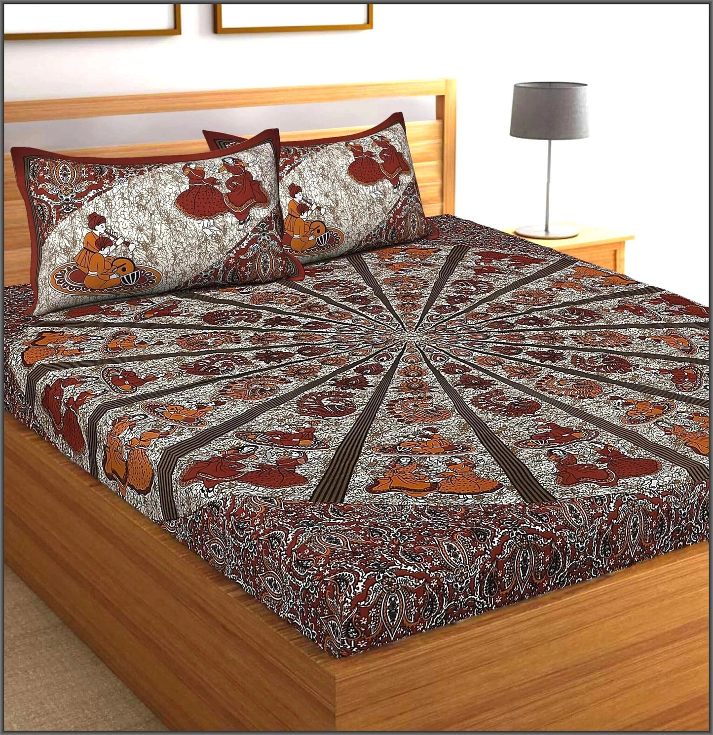 Floral Bliss Double Bed Sheet