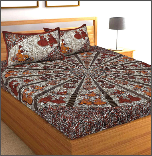 Floral Bliss Double Bed Sheet