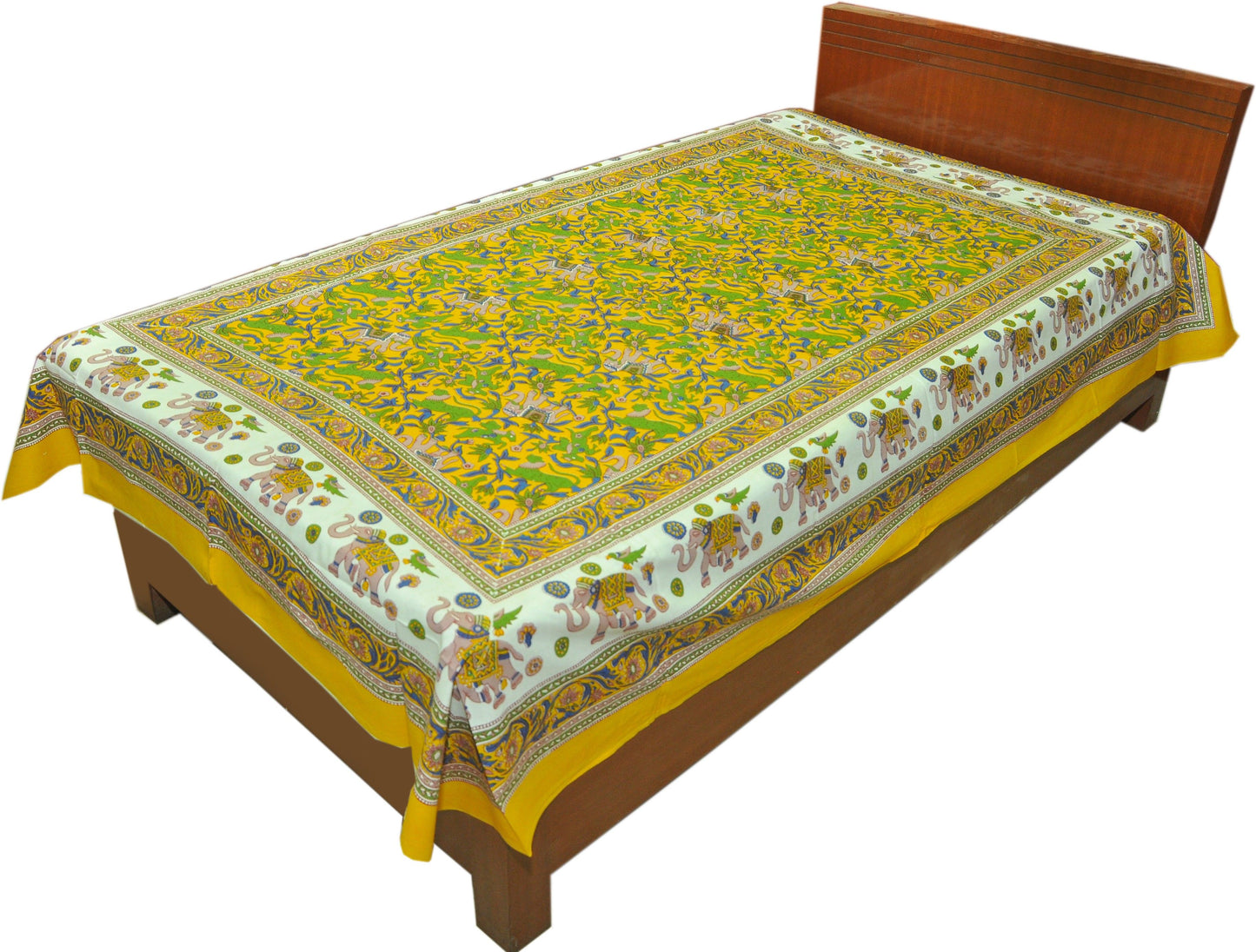 120 TC Cotton Single Printed Bedsheet (Pack of 1, Multicolor1)