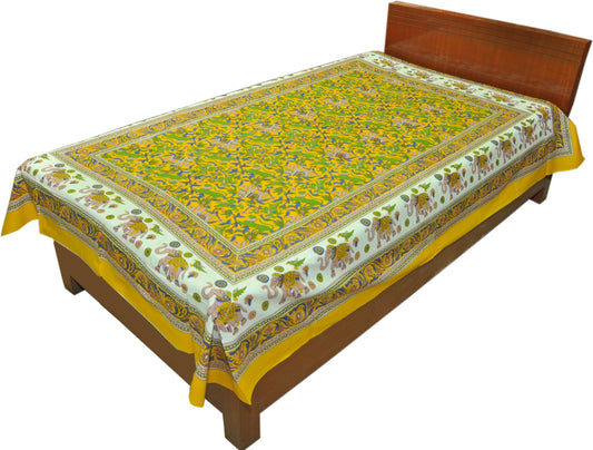 120 TC Cotton Single Printed Bedsheet (Pack of 1, Multicolor1)