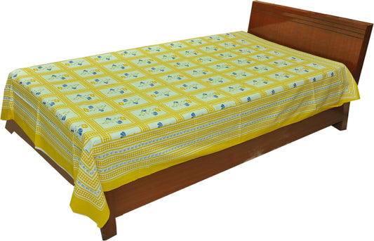 144 TC Cotton Single Polka Bedsheet (Pack of 1, Pink)