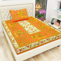 151 TC Cotton Single Checkered Bedsheet (Pack of 1, Multicolor)