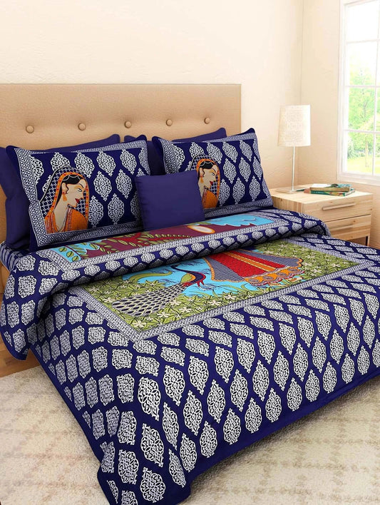 Nature Inspired Double Bed Sheet