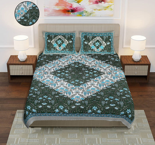 Temple Print Double Bed Sheet