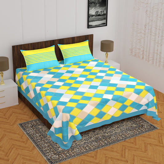 144 TC Cotton Single Printed Bedsheet (Pack of 1, Multicolor)